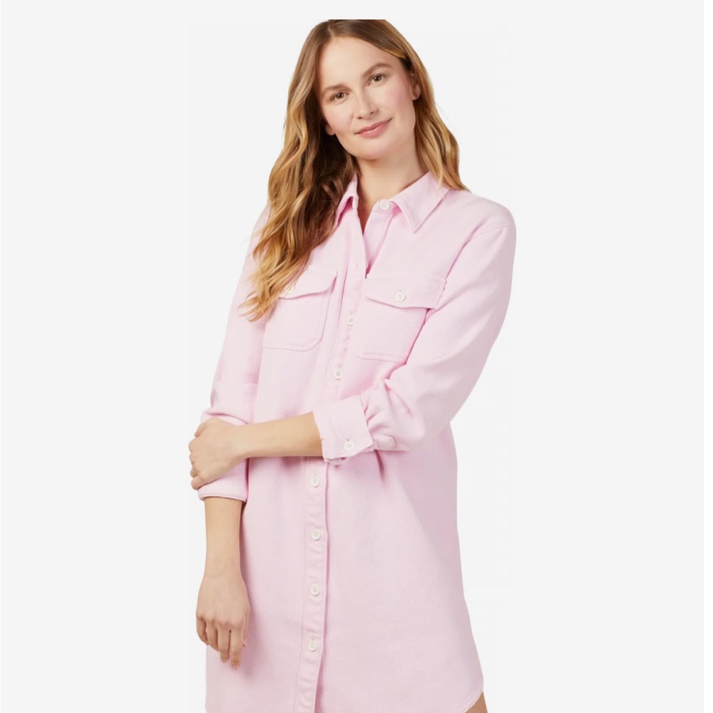 Outerknown Pink Shirt Dress